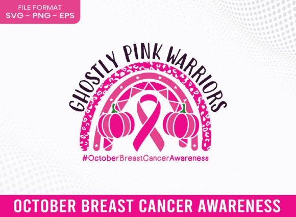A Ghostly Breast Cancer Awareness SVG for Crafts and Graphics