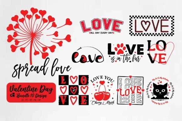 A Valentine Day Bundle SVG PNG for Crafts & Business Graphics