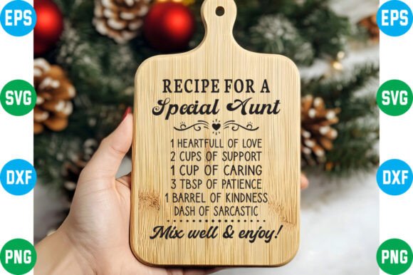 Recipe for a Special Aunt SVG: A Charming Graphics Asset for Crafts