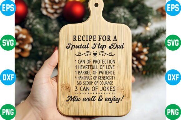 Review: Recipe for a Special Step Dad SVG in Graphics & Crafts